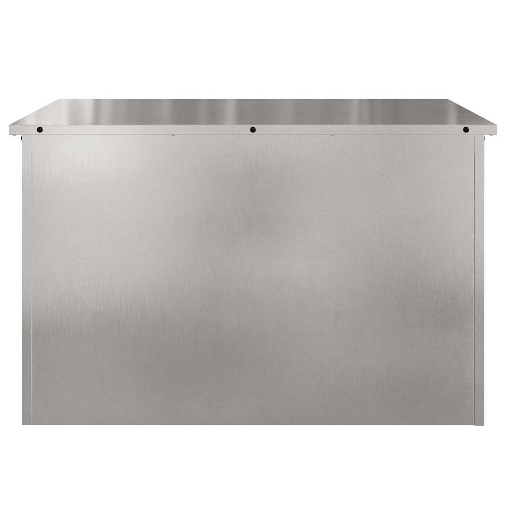 Garden Storage Cushion Box Steel 80 x 50.5 x 50 cm 220 Silver