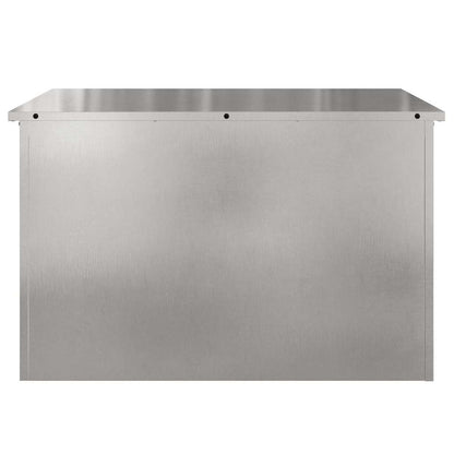 Garden Storage Cushion Box Steel 80 x 50.5 x 50 cm 220 Silver