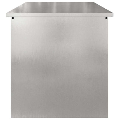 Garden Storage Cushion Box Steel 80 x 50.5 x 50 cm 220 Silver