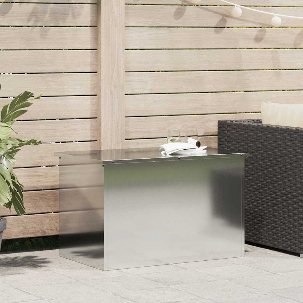 Garden Storage Cushion Box Steel 80 x 50.5 x 50 cm 175 L Silver