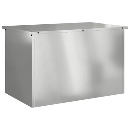 Garden Storage Cushion Box Steel 80 x 50.5 x 50 cm 175 L Silver