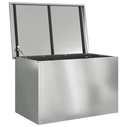 Garden Storage Cushion Box Steel 80 x 50.5 x 50 cm 175 L Silver