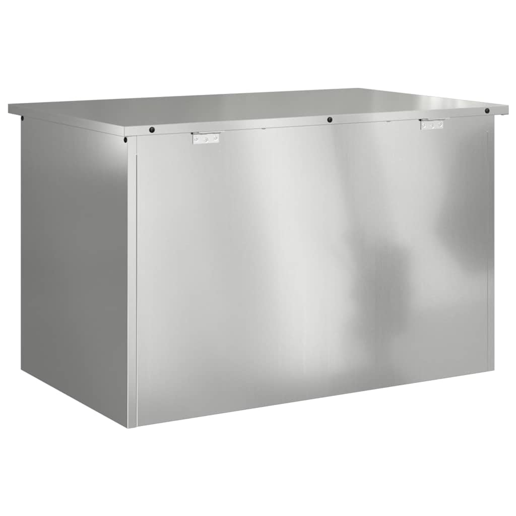 Garden Storage Cushion Box Steel 80 x 50.5 x 50 cm 175 L Silver