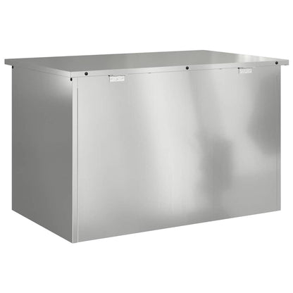 Garden Storage Cushion Box Steel 80 x 50.5 x 50 cm 175 L Silver