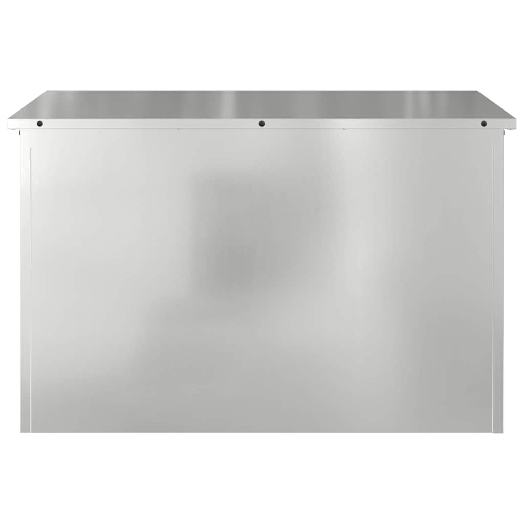 Garden Storage Cushion Box Steel 80 x 50.5 x 50 cm 175 L Silver