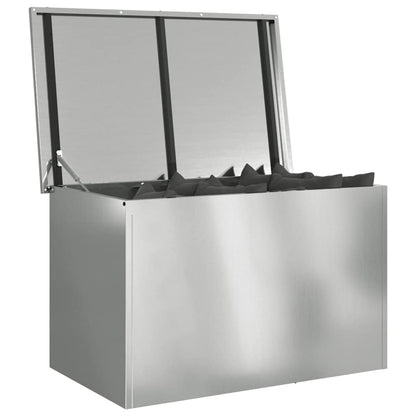 Garden Storage Cushion Box Steel 80 x 50.5 x 50 cm 175 L Silver