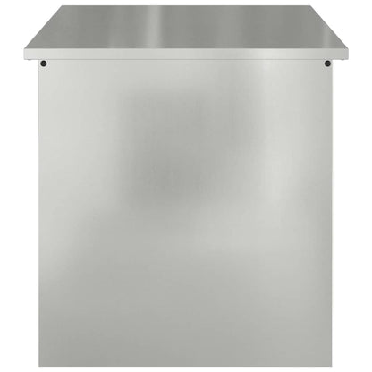 Garden Storage Cushion Box Steel 80 x 50.5 x 50 cm 175 L Silver