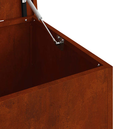 Garden Storage Cushion Box Steel 80 x 50.5 x 50 cm Rusty