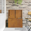 Outdoor Storage Box Brown 80 x 50.5 x 50 cm Weathering steel