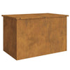 Outdoor Storage Box Brown 80 x 50.5 x 50 cm Weathering steel