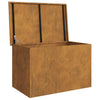 Outdoor Storage Box Brown 80 x 50.5 x 50 cm Weathering steel