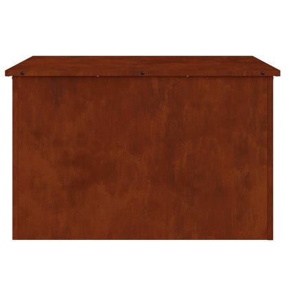 Garden Storage Cushion Box Steel 80 x 50.5 x 50 cm Rusty