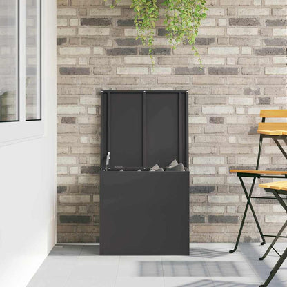 Garden Storage Cushion Box Steel 55 x 50.5 x 50 cm 117 L Black