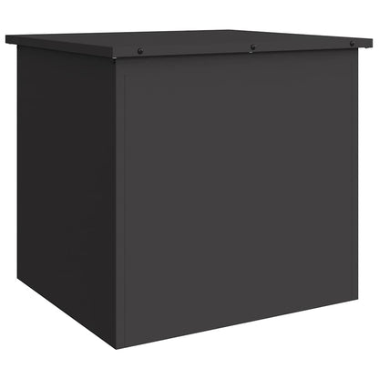 Garden Storage Cushion Box Steel 55 x 50.5 x 50 cm 117 L Black