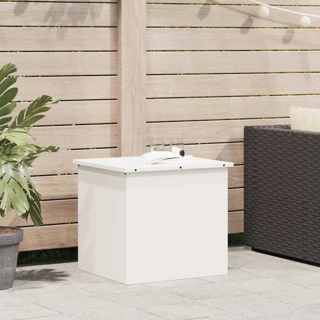 Garden Storage Cushion Box Steel 55 x 50.5 x 50 cm 220 White
