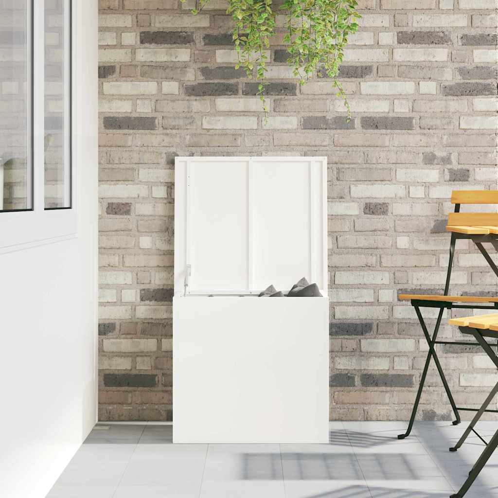 Garden Storage Cushion Box Steel 55 x 50.5 x 50 cm 220 White