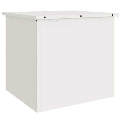 Garden Storage Cushion Box Steel 55 x 50.5 x 50 cm 220 White