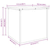 Outdoor Storage Box White 55 x 50.5 x 50 cm Cold-rolled steel