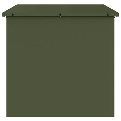 Garden Storage Cushion Box Steel 55 x 50.5 x 50 cm Olive Green