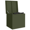 Olive Green Outdoor Storage Box - 55 x 50.5 x 50 cm, made from cold-rolled steel.