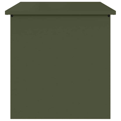 Garden Storage Cushion Box Steel 55 x 50.5 x 50 cm Olive Green