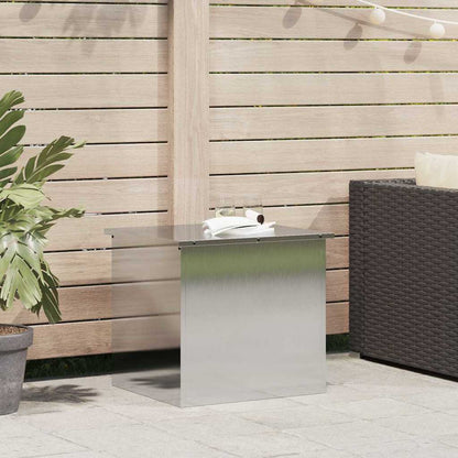 Garden Storage Cushion Box Steel 55 x 50.5 x 50 cm Silver