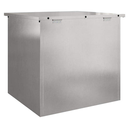 Garden Storage Cushion Box Steel 55 x 50.5 x 50 cm Silver