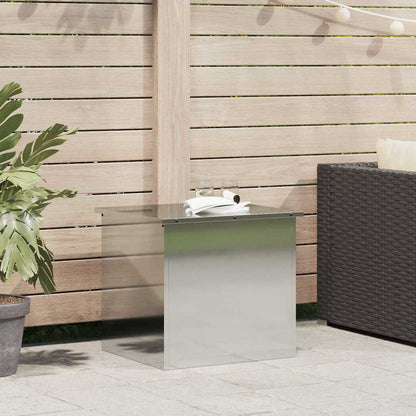 Garden Storage Cushion Box Steel 55 x 50.5 x 50 cm Silver