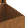 Outdoor Storage Box Brown 55 x 50.5 x 50 cm Weathering steel