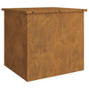 Outdoor Storage Box Brown 55 x 50.5 x 50 cm Weathering steel