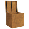 Outdoor Storage Box Brown 55 x 50.5 x 50 cm Weathering steel
