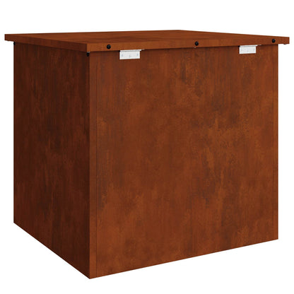 Garden Storage Cushion Box Steel 55 x 50.5 x 50 cm 220 Rusty