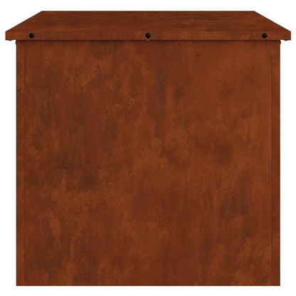 Garden Storage Cushion Box Steel 55 x 50.5 x 50 cm 220 Rusty