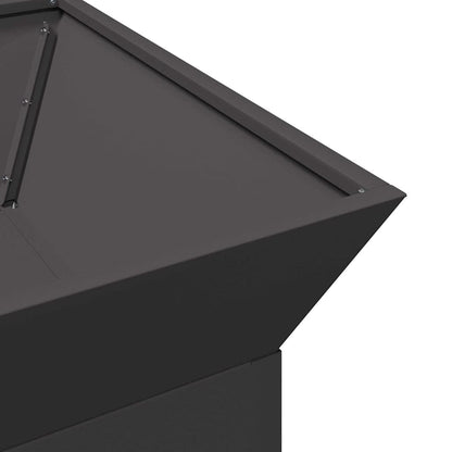 Fire Pit Black 50 x 50 x 40 cm Steel