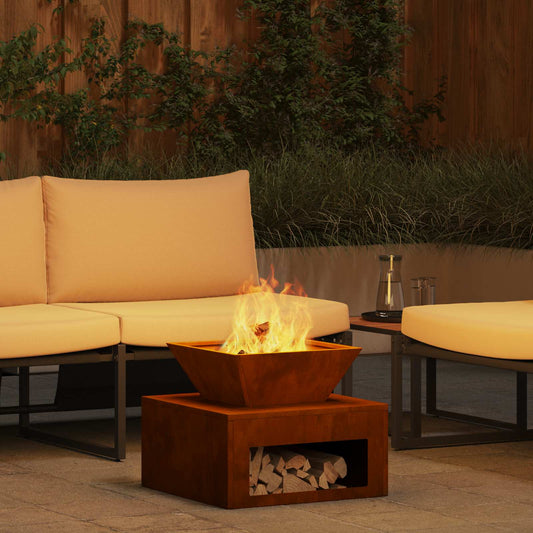 Fire Pit Rusty 50 x 50 x 40 cm