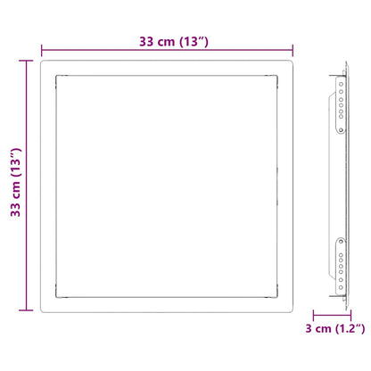 Access Panel White 33 x 33 x 3 cm Steel
