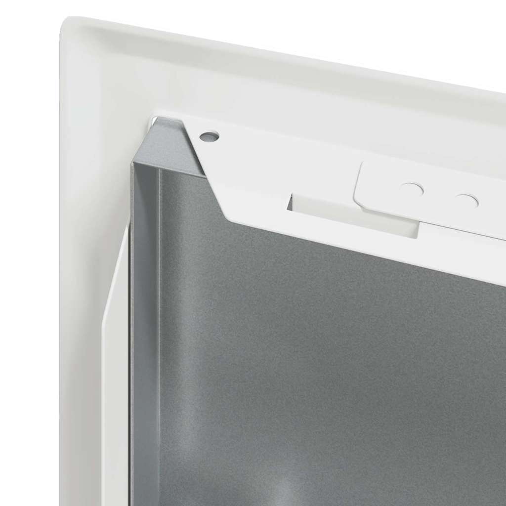 Access Panel 2 pcs White 23 x 23 x 3 cm Steel