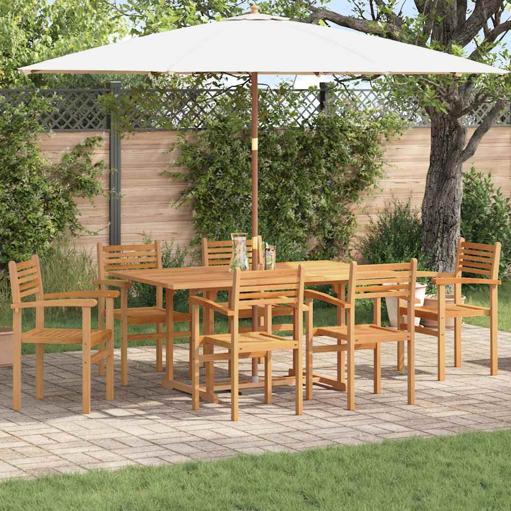 Chair 6 pcs Brown 56 x 55 x 90.5 cm Solid Teak Wood
