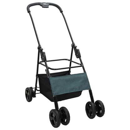 Folding Pet Stroller Green 81 x 47 x 99 cm 600D Oxford fabric