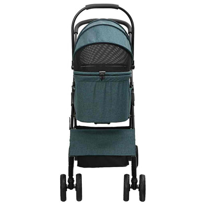 Folding Pet Stroller Green 81 x 47 x 99 cm 600D Oxford fabric