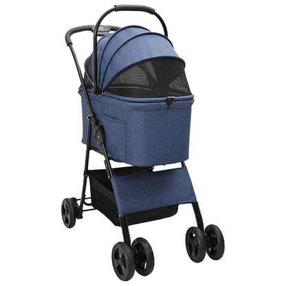 Folding Pet Stroller Blue 81 x 47 x 99 cm 600D Oxford fabric