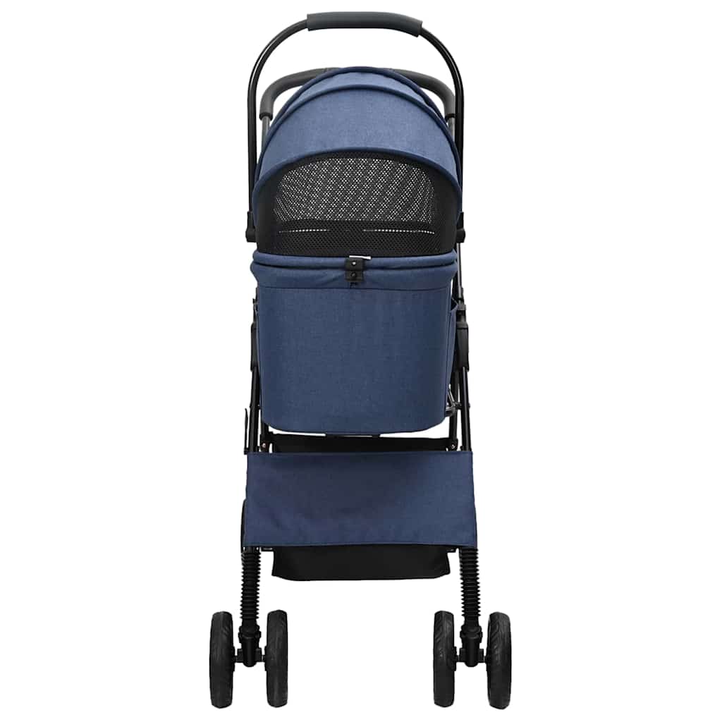Folding Pet Stroller Blue 81 x 47 x 99 cm 600D Oxford fabric