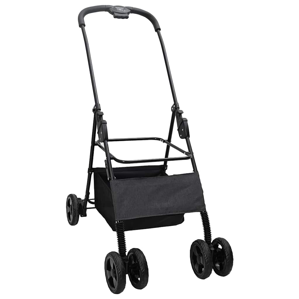 Folding Pet Stroller Black 81 x 47 x 99 cm 600D Oxford fabric