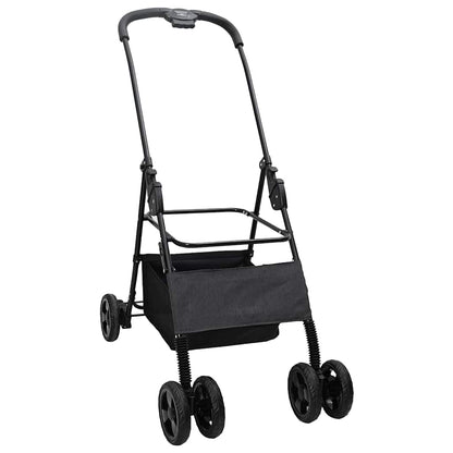 Folding Pet Stroller Black 81 x 47 x 99 cm 600D Oxford fabric