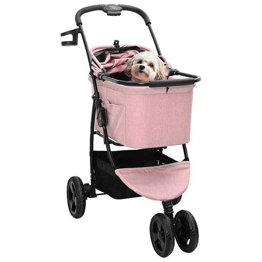 Folding Pet Stroller Pink 78 x 54 x 101 cm 600D Oxford fabric