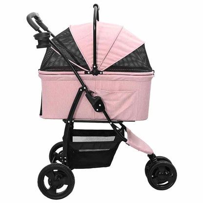 Folding Pet Stroller Pink 78 x 54 x 101 cm 600D Oxford fabric