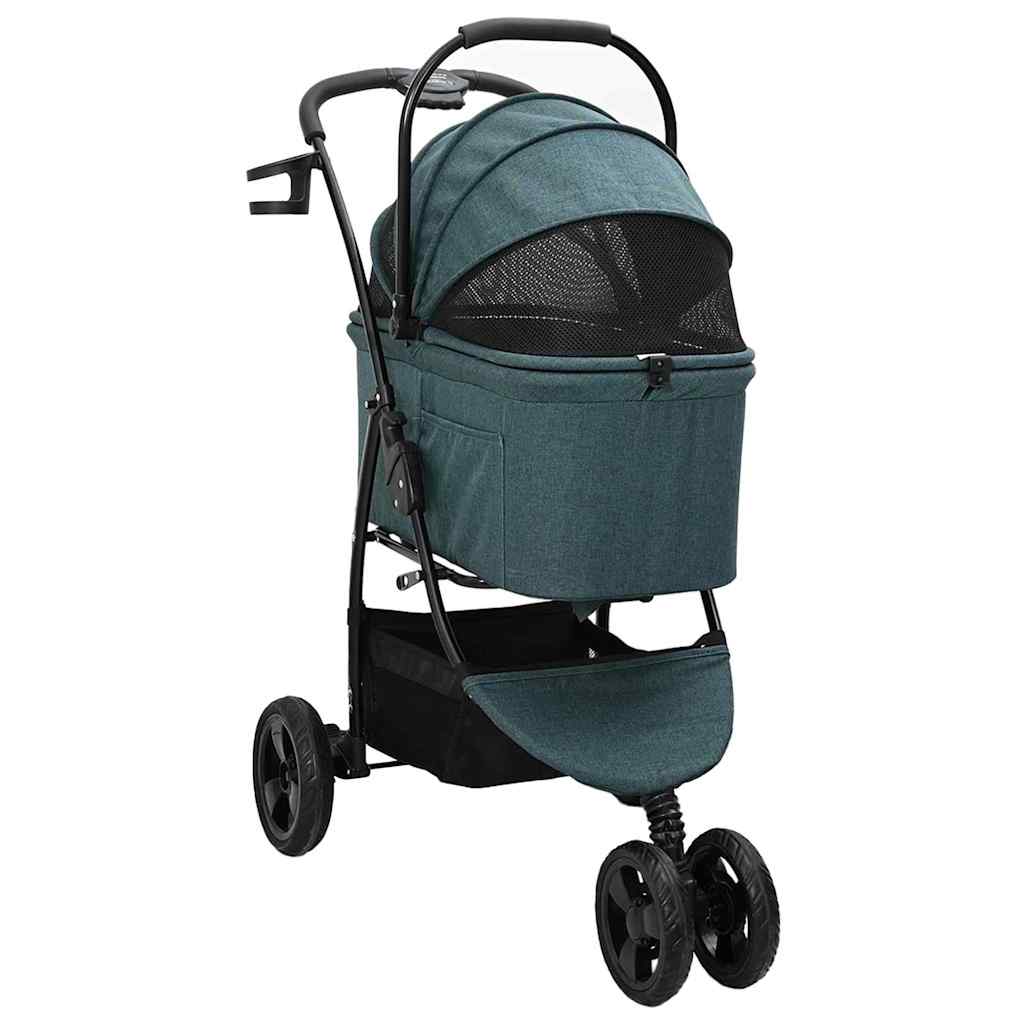 Folding Pet Stroller Green 78 x 54 x 101 cm 600D Oxford fabric