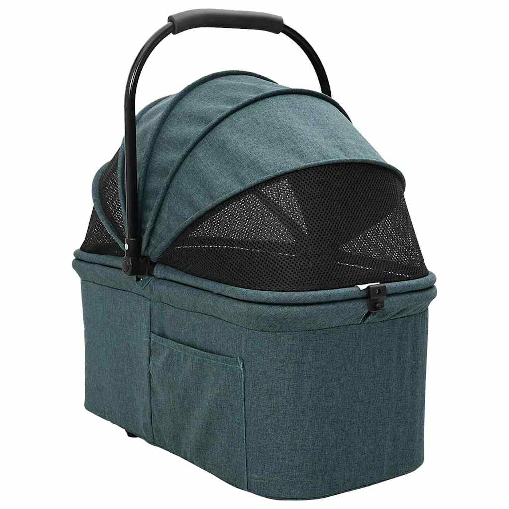 Folding Pet Stroller Green 78 x 54 x 101 cm 600D Oxford fabric