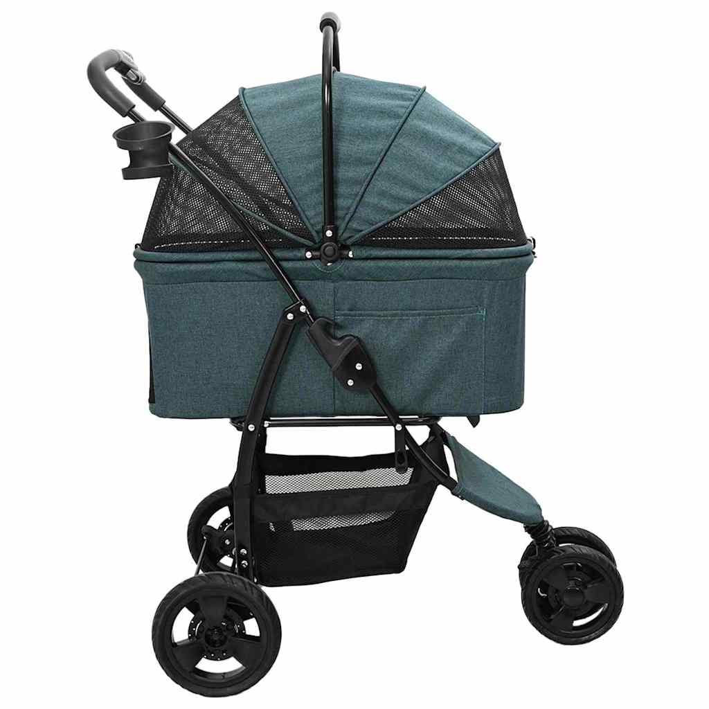 Folding Pet Stroller Green 78 x 54 x 101 cm 600D Oxford fabric