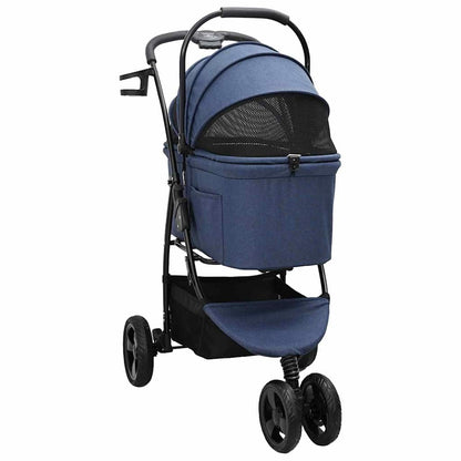 Folding Pet Stroller Blue 78 x 54 x 101 cm 600D Oxford fabric